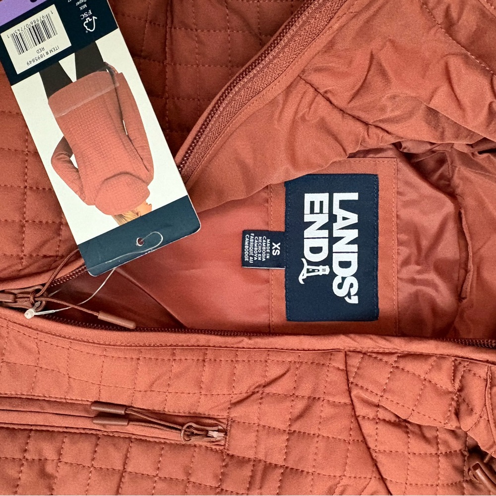 Lands' End Women's Quilted Jacket
Color Red Canyon Size XS - Picture 4 of 5